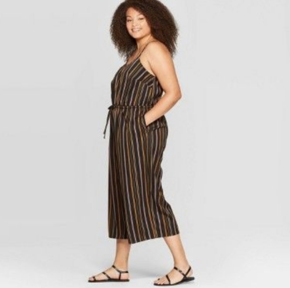 🆕️ AVA & VIV | Wide Leg Crop Jumpsuit - Picture 14 of 16